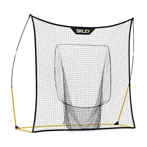 스킬즈 SKLZ Catapult Soft Toss Pitching Machine and Quickster Vault Net Bundle - Improve Your Batting and Fielding Skills with This Comprehensive Training Kit