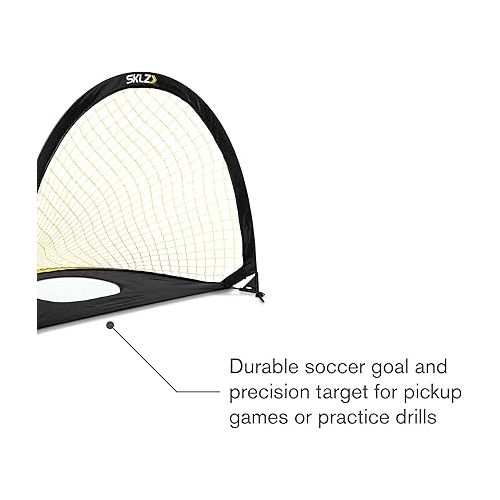 스킬즈 SKLZ 2-in-1 Precision Pop-Up Soccer Goal and Target Trainer 4 x 3 Feet