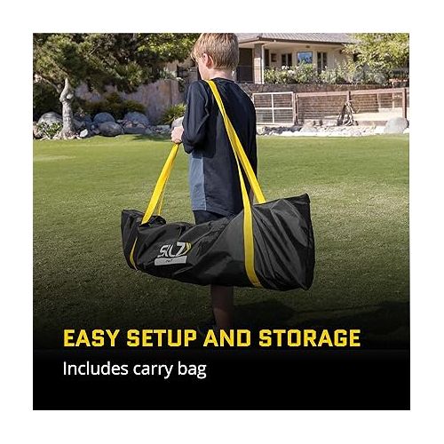 스킬즈 SKLZ Portable Baseball and Softball Hitting Net with Vault, Black, 7 x 7 feet