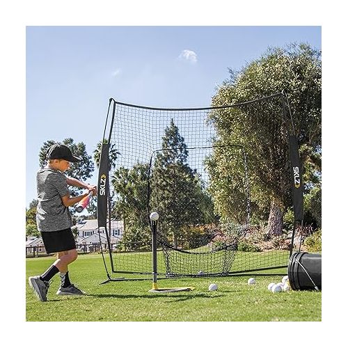 스킬즈 SKLZ Portable Baseball and Softball Hitting Net with Vault, Black, 7 x 7 feet
