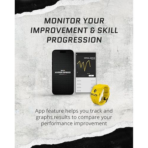 스킬즈 SKLZ Hyper Speed Athletic Training System - Wearable Sports Technology with Integrated Training Videos for Speed, Agility, and Vertical Jump Enhancement, Includes Tripod Phone Stand