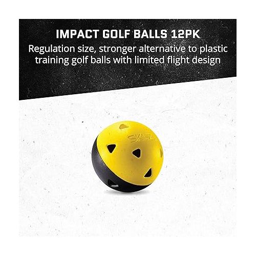 스킬즈 SKLZ Launch Pad + Impact Golf Balls 12 Pack, Traveling Golf Training Set