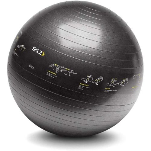 스킬즈 [아마존베스트]SKLZ Sport Performance 65cm Exercise Ball with Self-Guided Workout Illustrations