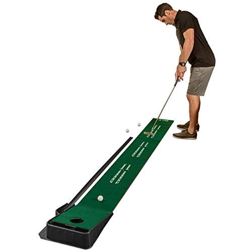 스킬즈 SKLZ Accelerator Pro Indoor Putting Green with Ball Return, 9 feet x 16.25 inches (2687)