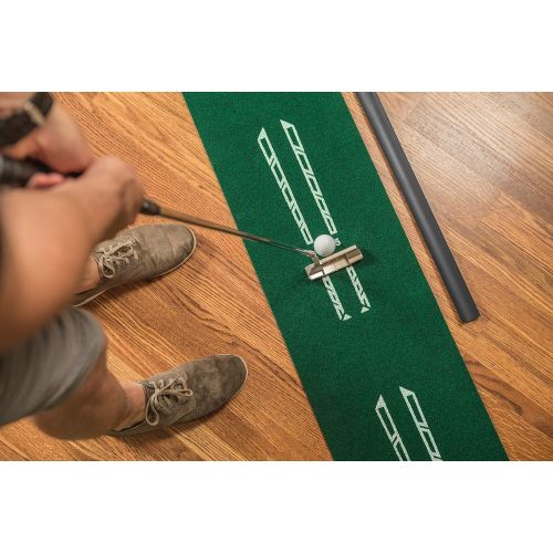 스킬즈 SKLZ Accelerator Pro Indoor Putting Green with Ball Return, 9 feet x 16.25 inches (2687)