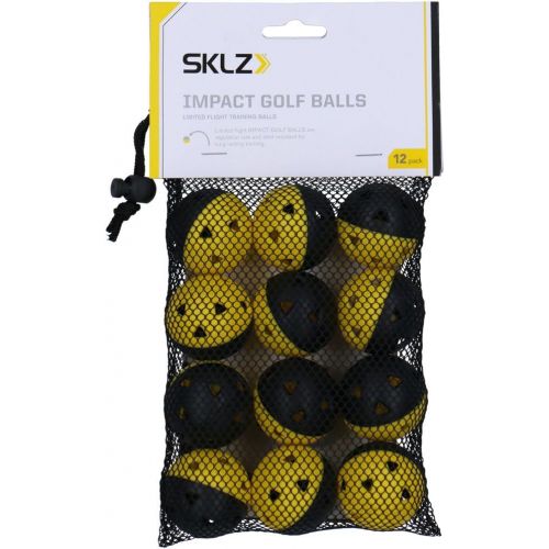 스킬즈 SKLZ Limited-Flight Practice Impact Golf Balls, 12 Pack