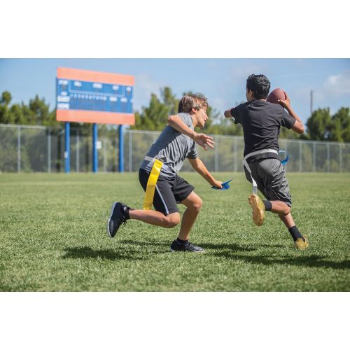 스킬즈 SKLZ Flag Football 10-Player Deluxe Set with Flags, Belts, and Cones, Multi, One Size