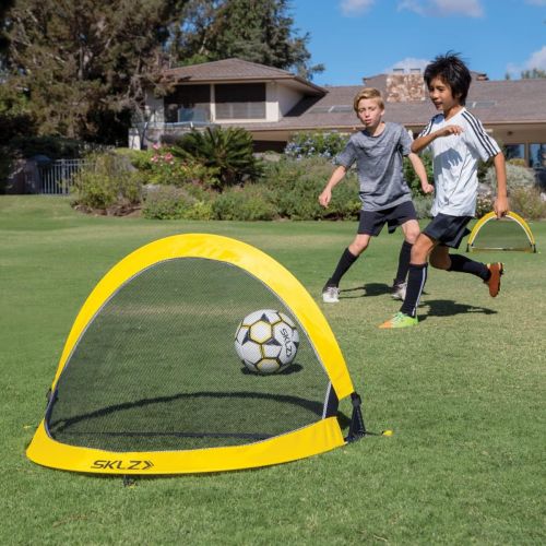 스킬즈 SKLZ Playmaker Portable Pop-Up Goal Set for Training and Pickup Games (Includes 2 Goals)
