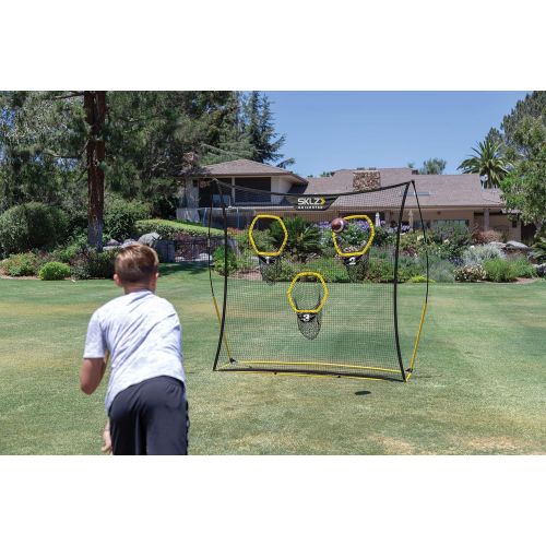 스킬즈 SKLZ Quickster Portable Football Training Net for Quarterback Passing Accuracy (7x7 Feet)