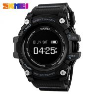 SKMEI Bluetooth Heart Rate Moniter Smart Wristwatches Man Military Hours Men Sport Digital Analog Watch (Black)