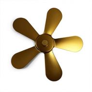 SKNG 5 Blades Replaceable Fan Blades, Suitable for Thermal Power Wood Stove Fans, Wood Burner Fireplace Fans (Gold)