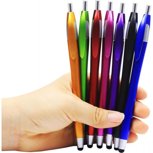  [아마존베스트]Electronic Screen Touch Stylus, Skoloo 14 Pack 2 in 1 Slim Long Click Ink Stylus Ballpoint Pen for Universal Android Touch Screen Tablet Smartphone, Google Nexus, Samsung Galaxy, H