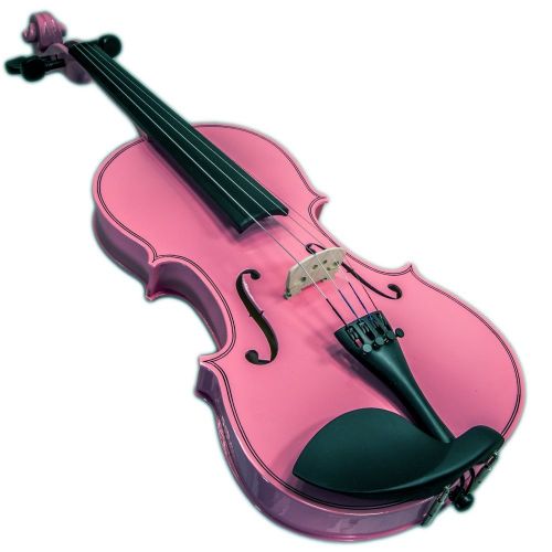  SKY Full Size VN202 Solidwood Pink Violin Beautiful Purfling with Brazilwood Bow and Lightweight Case