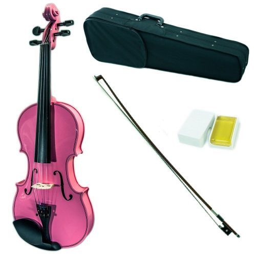  SKY Full Size VN202 Solidwood Pink Violin Beautiful Purfling with Brazilwood Bow and Lightweight Case