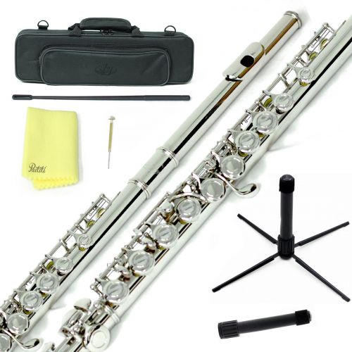  SKY Sky Closed Hole C Flute with Lightweight Case, Cleaning Rod, Cloth, Joint Grease and Screw Driver - Nickel