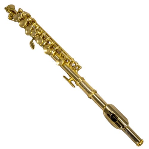  SKY Sky(Paititi) Band Approved Gold Laquer with Gold Keys Piccolo Key of C with Hard Case, Cloth, Cleaning Rod, Joint Greasae and Screw Driver