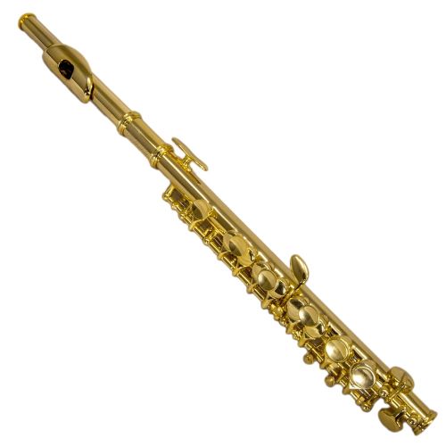  SKY Sky(Paititi) Band Approved Gold Laquer with Gold Keys Piccolo Key of C with Hard Case, Cloth, Cleaning Rod, Joint Greasae and Screw Driver