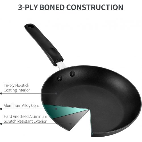  [아마존 핫딜]  [아마존핫딜]SKY LIGHT Nonstick Frying Pans, 11 inch Omelette Fry Pan Specialty Stir-Fry Egg Woks with Heat Resistant Handle Cookware, Dishwasher Safe Hard-Anodized Aluminum Skillet