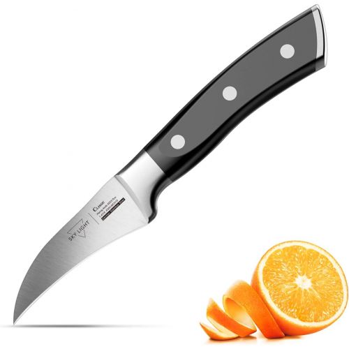  [아마존 핫딜]  [아마존핫딜]SKY LIGHT Peeling Knife, Razor Sharp Paring Knives Potato Tourne Cut Fruit Peeler Professional 2.75” Birds Beak German High Carbon Stainless Steel Small Kitchen Knife with Non Slip Ergonomic