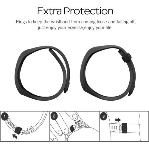  [아마존베스트]SKYLET Compatible with Garmin Vivofit 1 Vivofit 2 Secure Rings, Silicone Fastener Loops for Garmin Vivofit and Vivofit 2 (Wristbands Not Included)