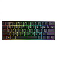 SKYLOONG GK61 SK61 60% Mechanical Gaming Keyboard Mini Compact 61 Keys RGB Illuminated LED Backlit Wired Programmable, for PC/Mac Gamer, Typist, Tactile