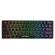 SKYLOONG GK61 SK61 60% Mechanical Keyboard,Full Keys Programmable,RGB Portable Small Compact Waterproof Gaming Keyboard 61 Keys Gateron Blue Switchs Hot Swappable Keyboard for PC M