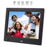 SKYM 8-Inch Digital Photo Frame with 16MB Storage, High Resolution MP3 Music and 1024768 HD Video Playback, Auto On/Off Timer Ultra Slim Design,Black