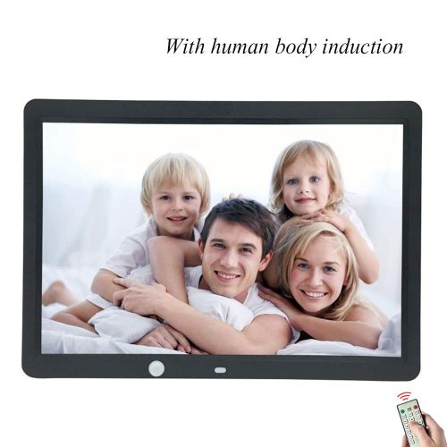  SKYM 15 Inch Digital Photo Frame, Calendar Clock Function Digital Video Picture Frame1280×800 HD Screen with Remote Control and Human Body Induction
