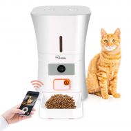SKYMEE 8L WiFi Pet Feeder Automatic Food Dispenser for Cats & Dogs - 1080P Full HD Pet Camera Treat Dispenser with Night Vision and 2-Way Audio, Wi-Fi Enabled App for iPhone and An