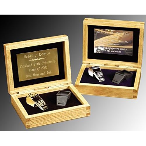  SLD Awards Line Police, Coach Whistle, Gift Set includes solid oak engraved gift box and Professional Quality Whistle