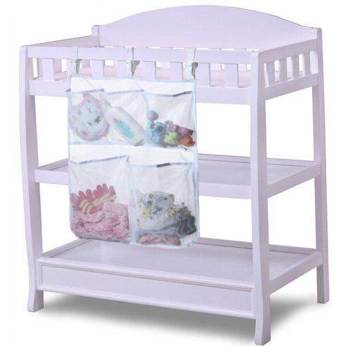  SLEEPING LAMB Sleeping Lamb Baby Nursery Organizer for Clothing Diapers Toys Hanging Storage Bag 5 Pockets Bedside Caddy (White)