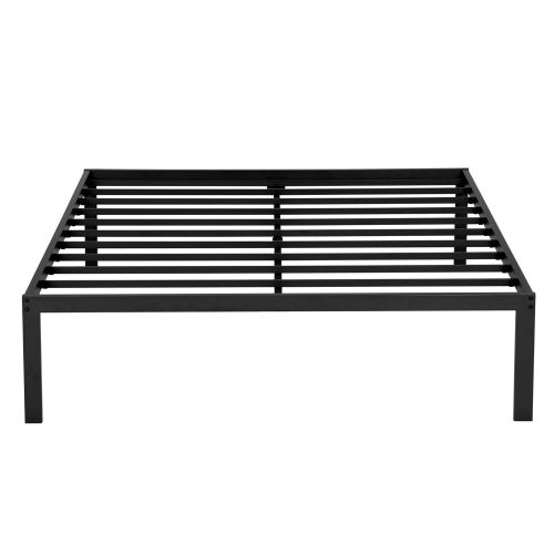  SLEEPLACE 16 Inch High Profile Tall Steel Slat Bed Frame / Non-Slip Support