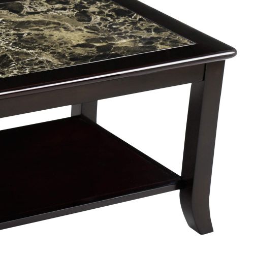  SLEEPLACE SVC18TB08D Genoa Rectangular Black Coffee Table