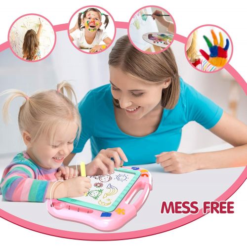  [아마존베스트]SLHFPX LOFEE Magna Drawing Doodle Board Present for 1 2 3 4 Year Old Girl,Magnetic Drawing Board Gift for 2 3 4 Year Old Girl Toy Age 1 2 3 Birthday Gift for 2 3 4 Year Old Girls Small To