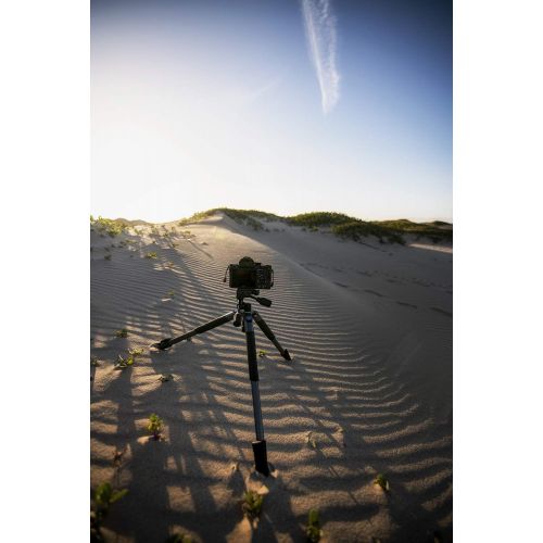  SLIK Sprint PRO III Travel Tripod w/SH-704E 3-Way Pan Head for Mirrorless/DSLR Sony Nikon Canon Fuji Cameras and More - Gun Metal Finish (611-891)