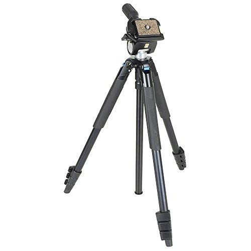  SLIK Sprint PRO III Travel Tripod EZ w/SH-707E 2-Way Head for Mirrorless/DSLR Sony Nikon Canon Fuji Cameras and More - Black (611-853)