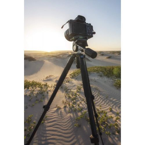  SLIK Sprint PRO III Travel Tripod EZ w/SH-707E 2-Way Head for Mirrorless/DSLR Sony Nikon Canon Fuji Cameras and More - Black (611-853)