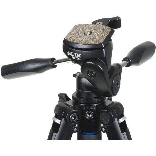  SLIK Pro AL-323DX w/SH-705E 3-Way Pan Head for Mirrorless/DSLR Sony Nikon Canon Fuji Cameras and More - Black (613-357)