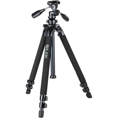  SLIK Pro 400DX Tripod Legs - with 3-Way Pan/Tilt Quick Release Head, for Mirrorless/DSLR Sony Nikon Canon Fuji Cameras and More - Black (615-400)