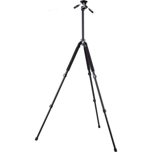  SLIK Pro 700DXQ AMT Tripod with 3-Way Pan & Tilt Head, for Mirrorless/DSLR Sony Nikon Canon Fuji Cameras and More - Black (615-316)