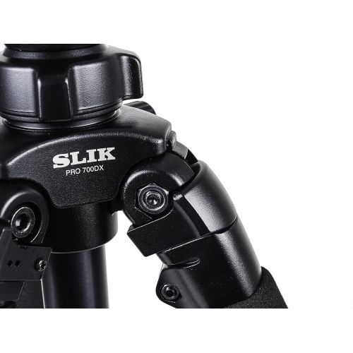  SLIK Pro 700DXQ AMT Tripod with 3-Way Pan & Tilt Head, for Mirrorless/DSLR Sony Nikon Canon Fuji Cameras and More - Black (615-316)