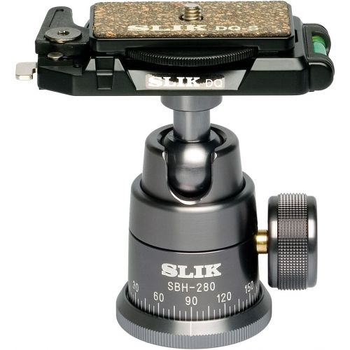  Slik SLIK SBH-280 DQ Professional Ballhead with Quick Release, Supports 8 lbs., Black (618-322)