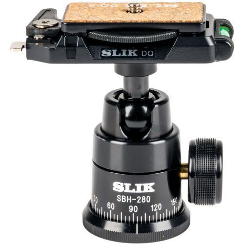  Slik SLIK SBH-280 DQ Professional Ballhead with Quick Release, Supports 8 lbs., Black (618-322)