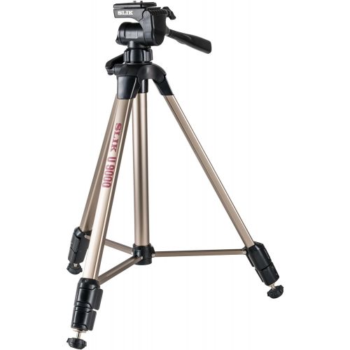  Slik SLIK U8800L Tripod with 3-Way, Pan-and-Tilt Head, Black (612-051)