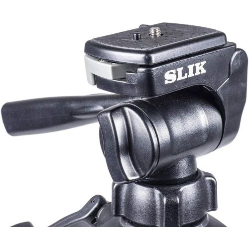  Slik SLIK U8800L Tripod with 3-Way, Pan-and-Tilt Head, Black (612-051)