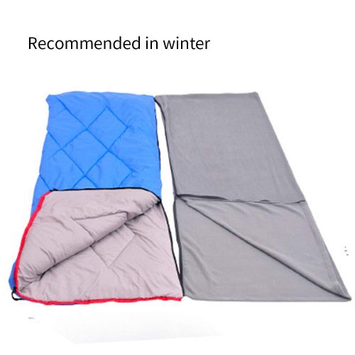  SLKJ 83x30 Polyester Plaid Outdoor Camping Sleeping Bag Single Ultralight Envelope Portable Waterproof Warm and Washable, for Hiking Traveling & Outdoor Activities