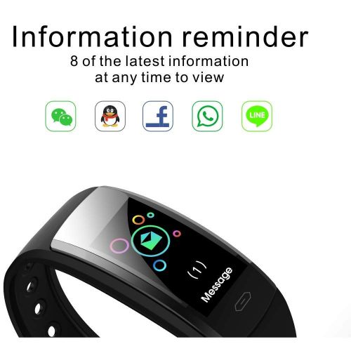  SLONG Fitness Tracker, Activity Tracker Watch with Heart Rate Monitor, Waterproof Smart Fitness Band with Pedometer, Calorie Counter, for Kids Women and Men,Blue