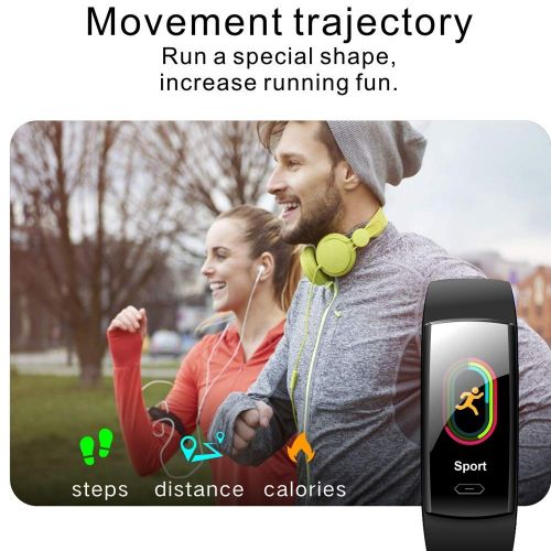  SLONG Fitness Tracker, Activity Tracker Watch with Heart Rate Monitor, Waterproof Smart Fitness Band with Pedometer, Calorie Counter, for Kids Women and Men,Blue