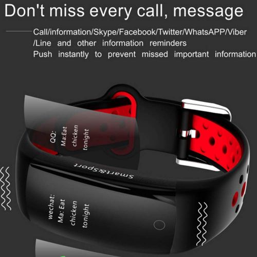  SLONG Fitness Tracker, Activity Tracker Watch with Heart Rate Monitor, Waterproof Smart Fitness Band with Pedometer, Calorie Counter, for Kids Women and Men,Black