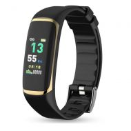 SLONG Fitness Tracker, Activity Watch with Heart Rate Monitor, Waterproof Smart Fitness Band with Pedometer, Calorie Counter, for Women and Men,Gold